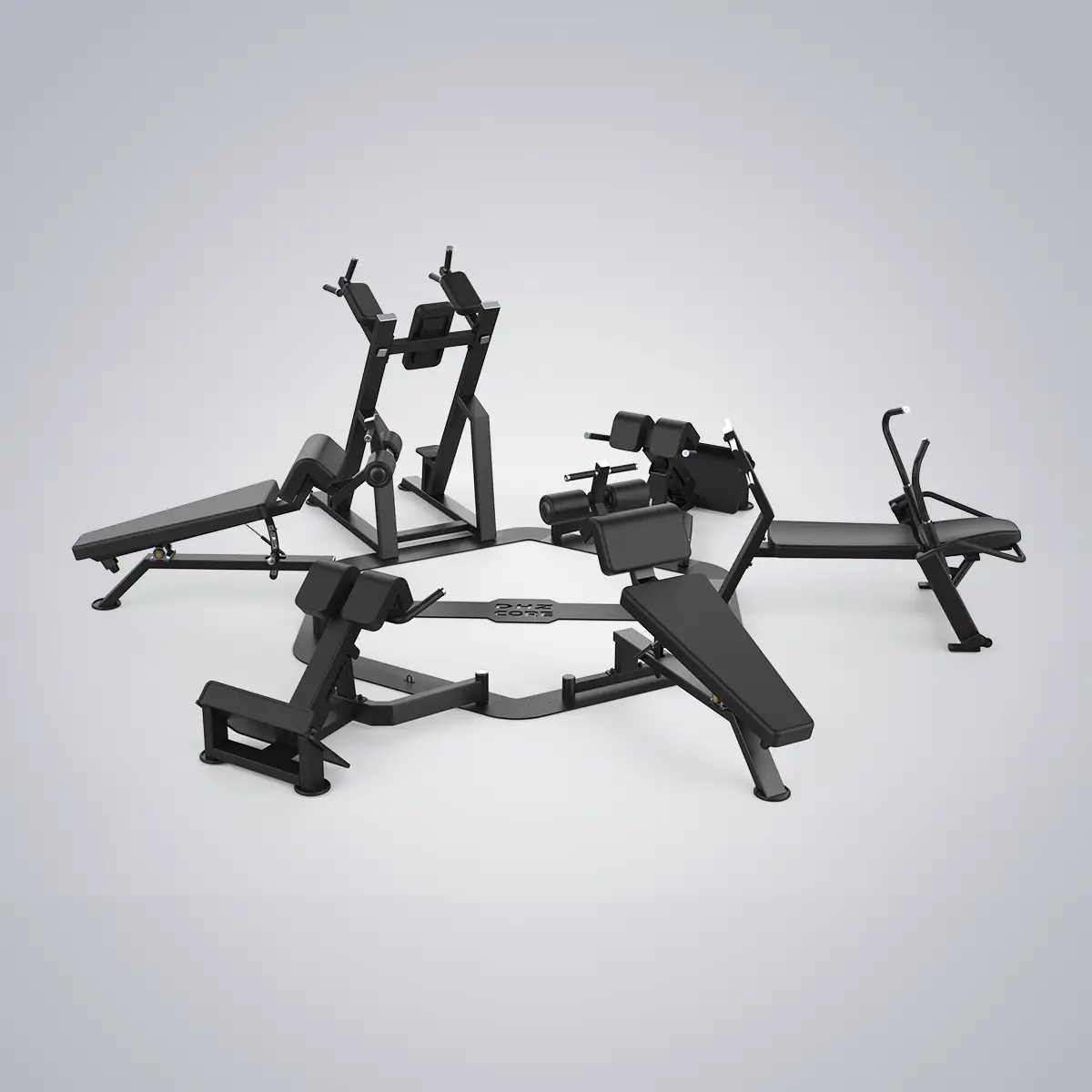 DHZ Fitness | Core Circle, U3058, Core Circle XL Hexagon with 6 Benches