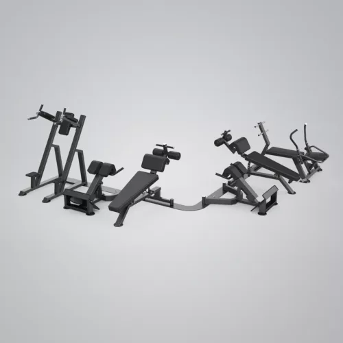 DHZ Fitness | Core Circle, U3058L, Core Circle XL Corner with 6 Benches