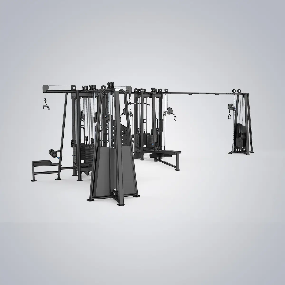 DHZ Fitness | Cable Pulls & Cable Stations, Multistations, U2066PE, EVOST III 10 Station Cable Tower