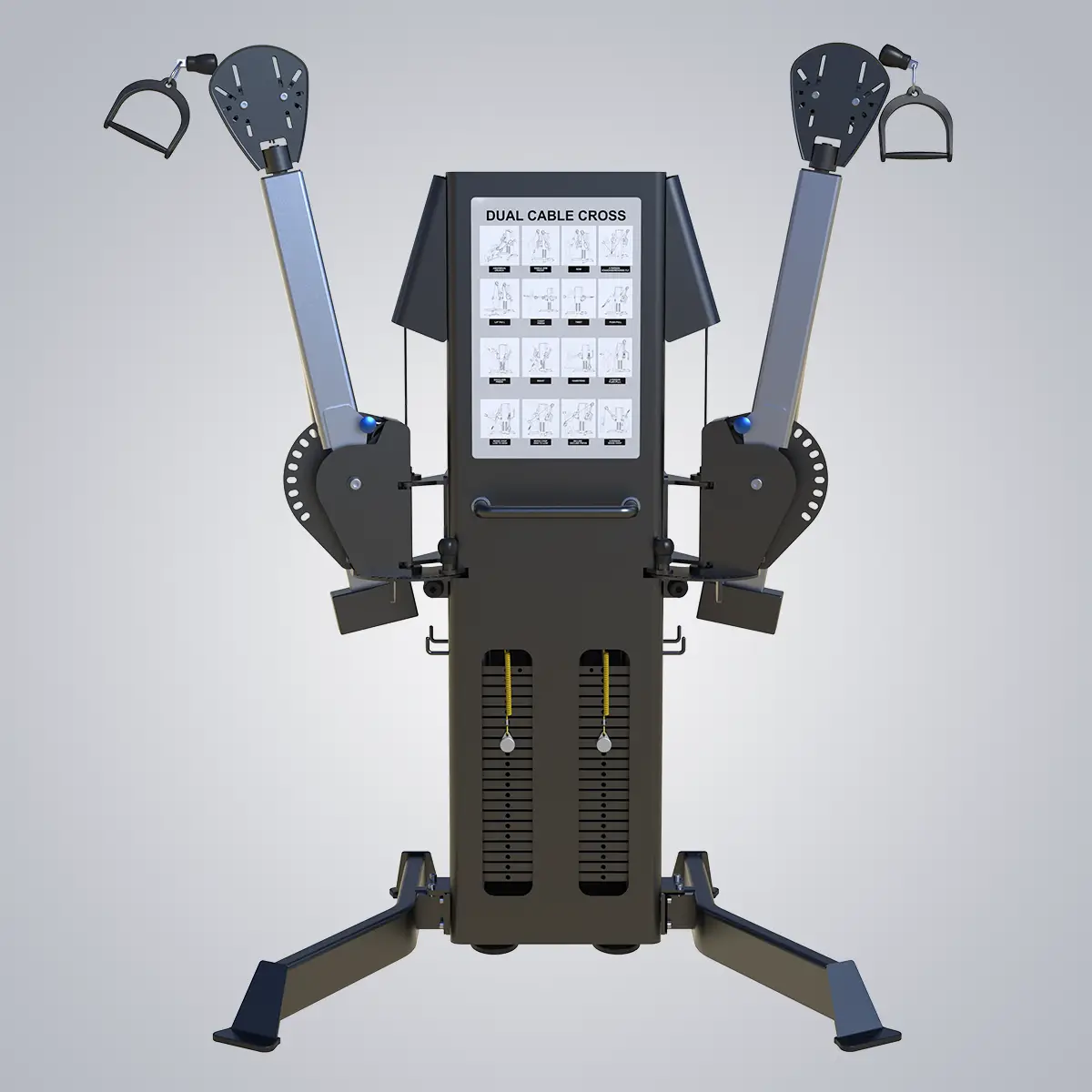 DHZ Fitness | Cable Pulls & Cable Stations, Individual Stations, D605, MAX II Dual Cable Cross