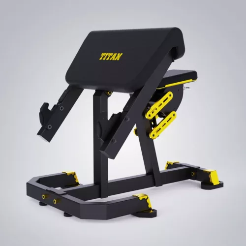 DHZ Fitness | Plate Loaded, TITAN MECHANIX , Y976ZAG, SEATED PREACHER CURL