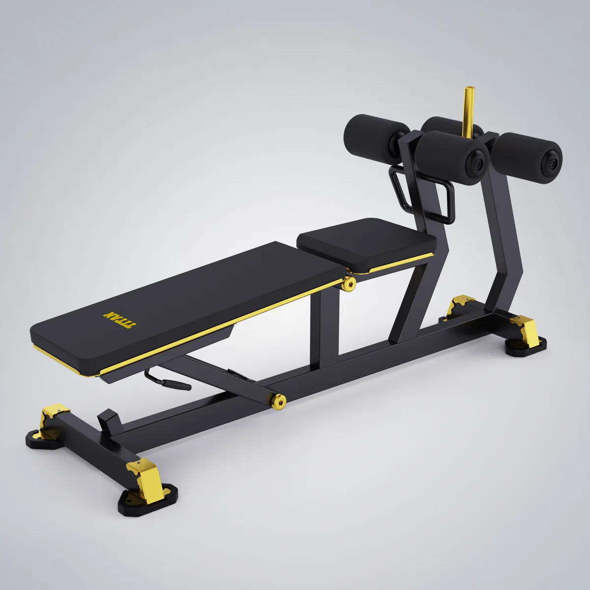 DHZ Fitness | Plate Loaded, TITAN MECHANIX , Y977ZAG, ADJUSTABLE DECLINE BENCH