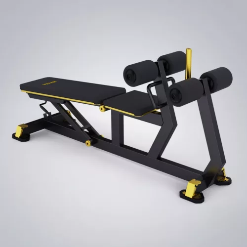 DHZ Fitness | Plate Loaded, TITAN MECHANIX , Y977ZAG, ADJUSTABLE DECLINE BENCH