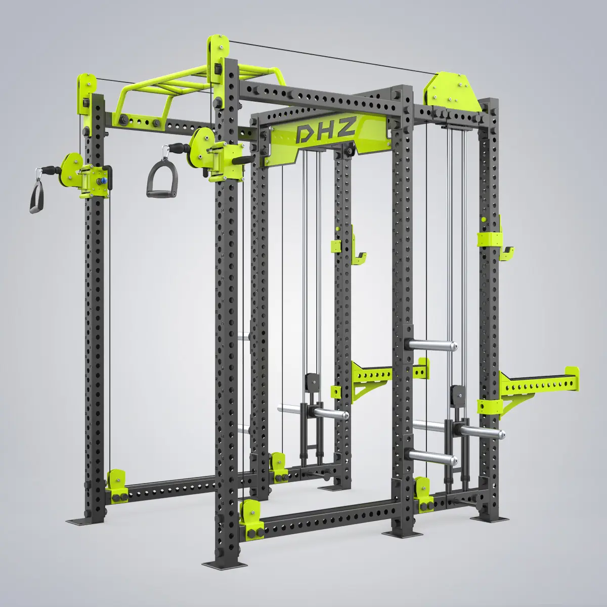 DHZ Fitness | Tower & Racks, Powerflex Half Rack, E6253A, POWERFLEX RACK (PLATE LOADED)