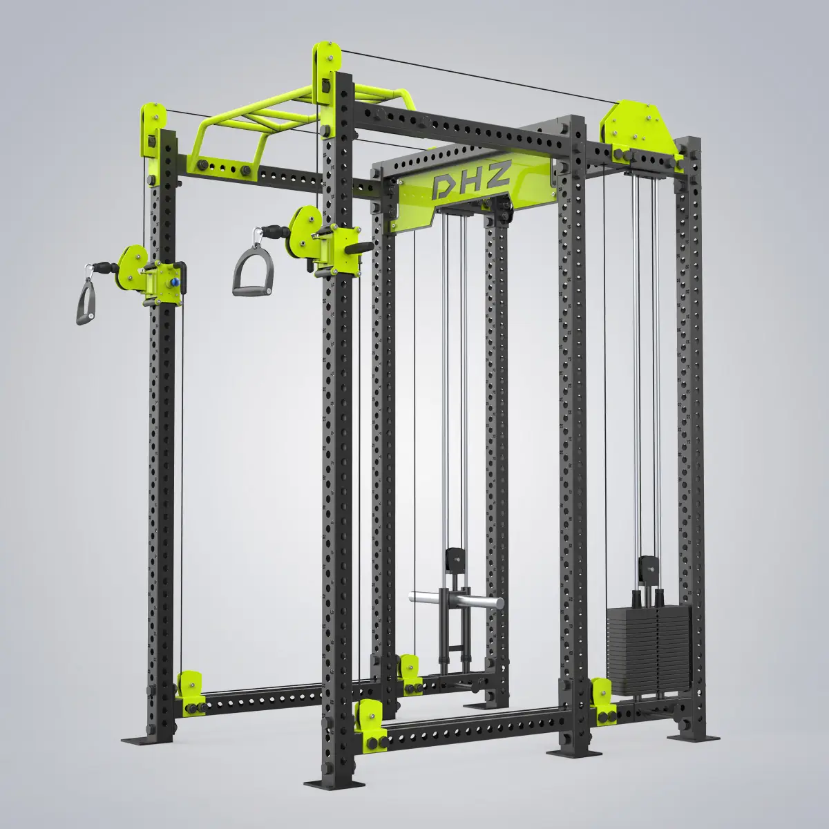 DHZ Fitness | Tower & Racks, Powerflex Half Rack, E6253B, POWERFLEX RACK (SELECTORIZED)