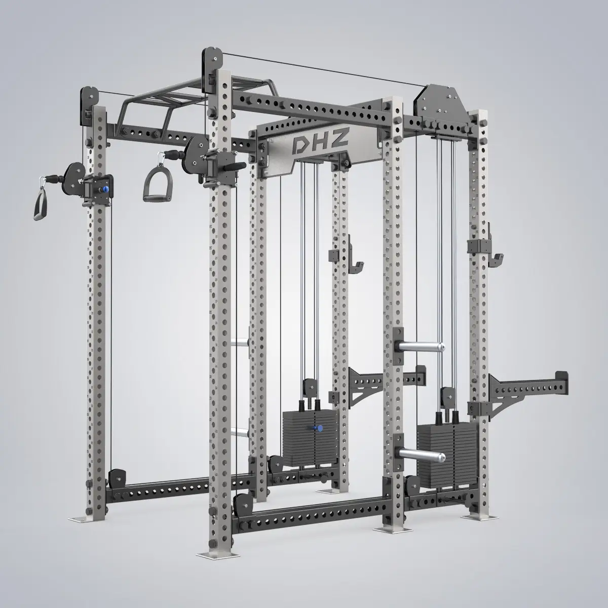 DHZ Fitness | Tower & Racks, Powerflex Half Rack, E6253B-A, POWERFLEX RACK (SELECTORIZED)
