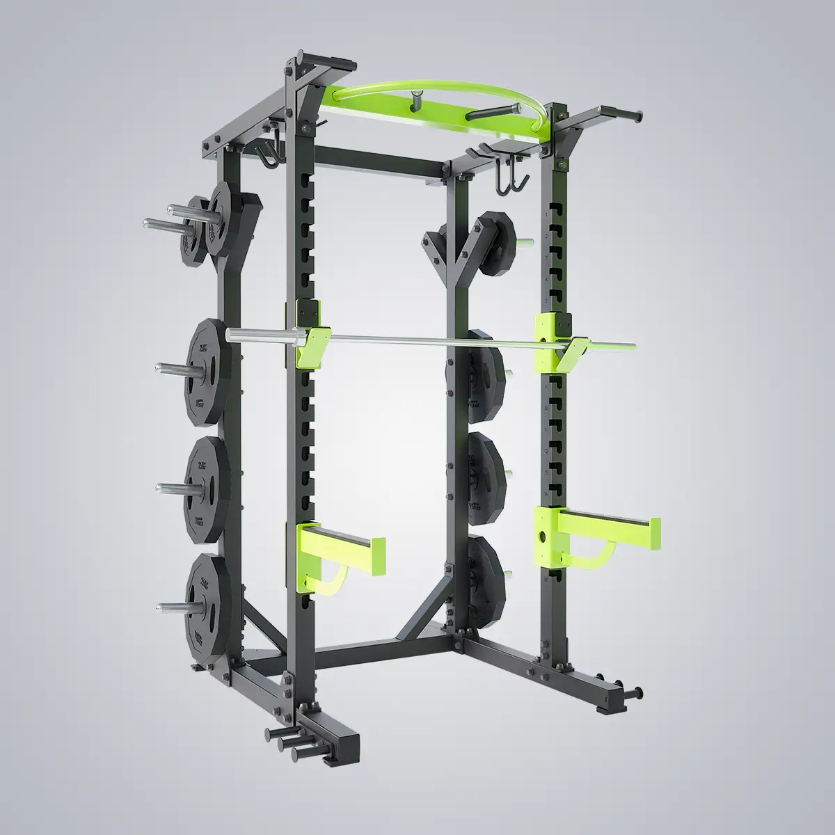 DHZ Fitness | Tower & Racks, Power Racks, E6221P, HALF RACK COMBI
