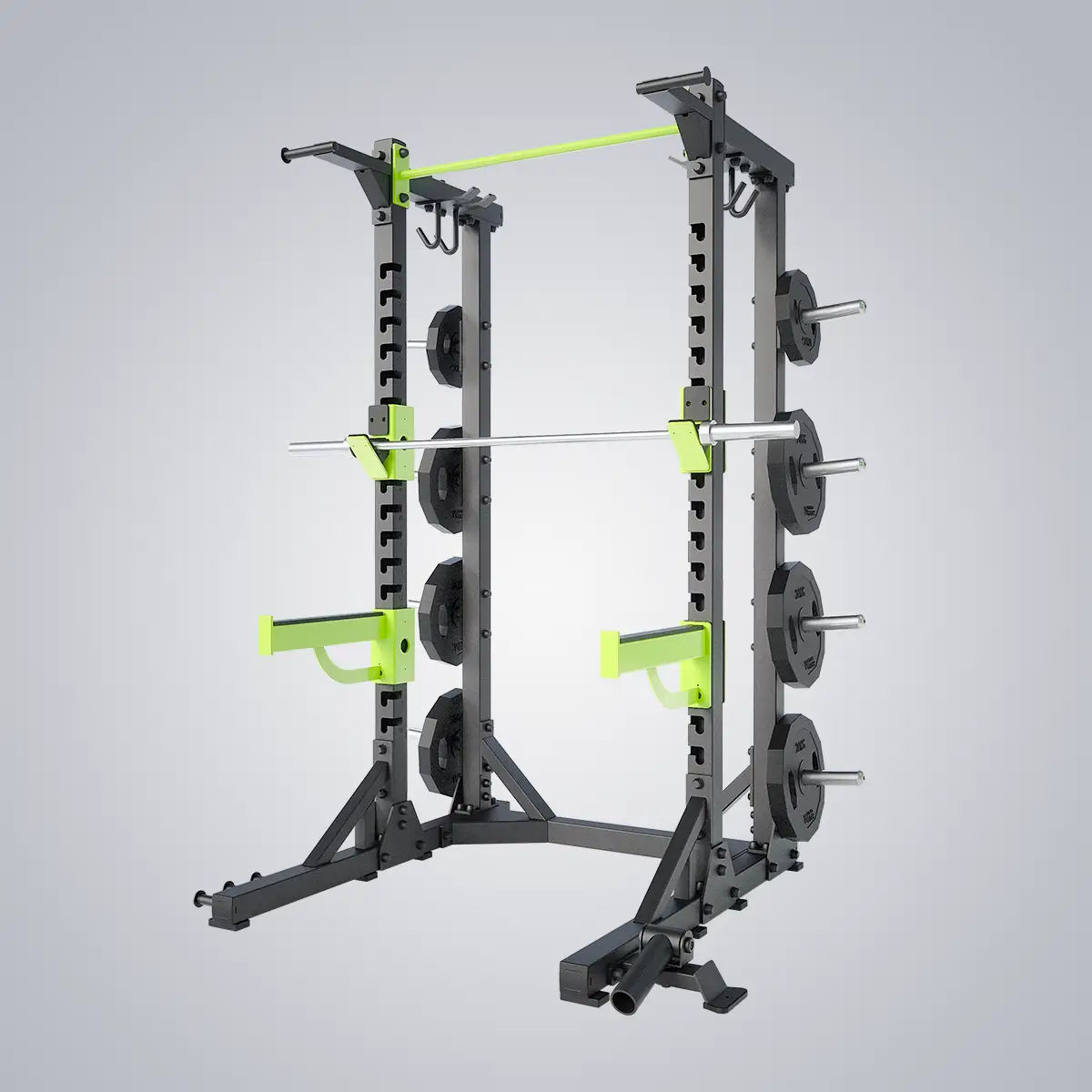 DHZ Fitness | Tower & Racks, Power Racks, E6227P, HALF RACK COMBI